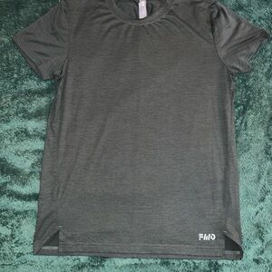 Men's Dark Green-Gray Short Sleeve Tee
